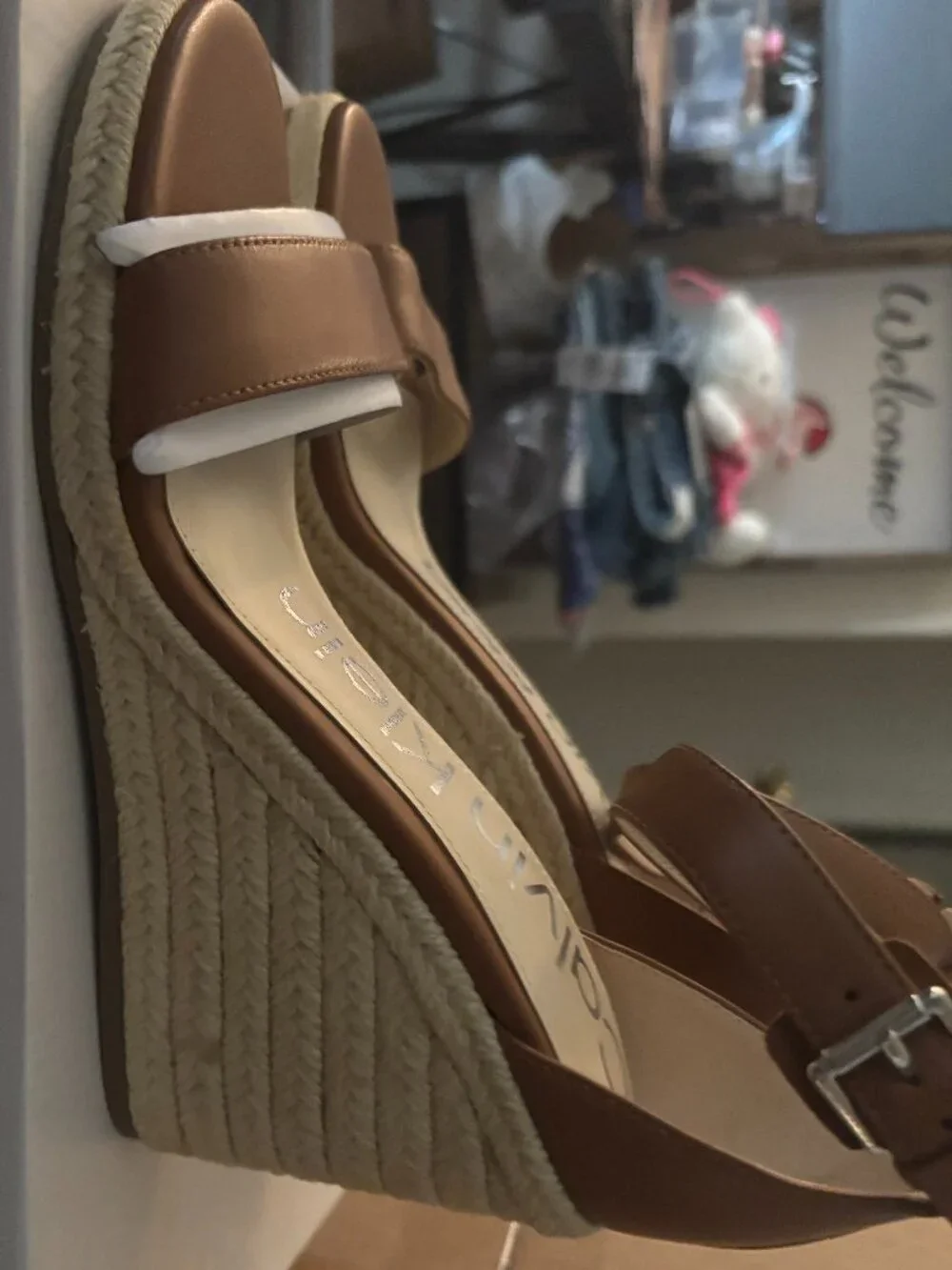 Calvin Klein Wedge Brown 8.5